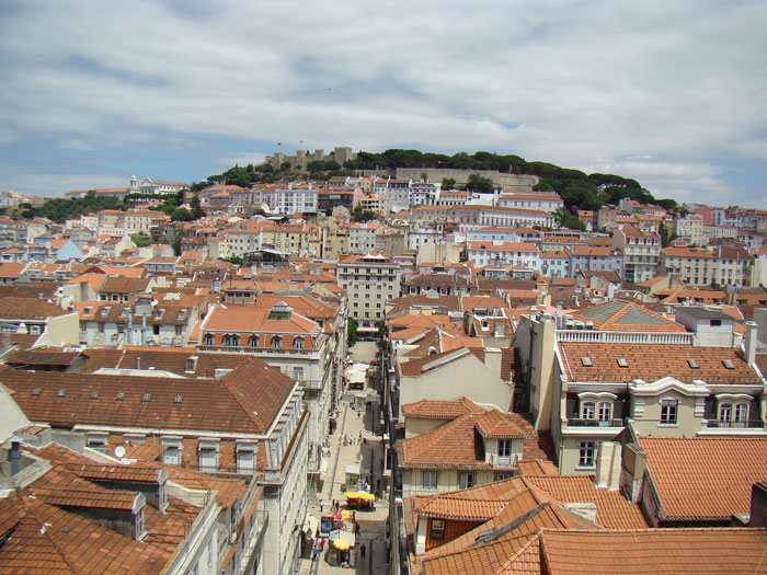 view from the elevator Santa Justa - Lisbon