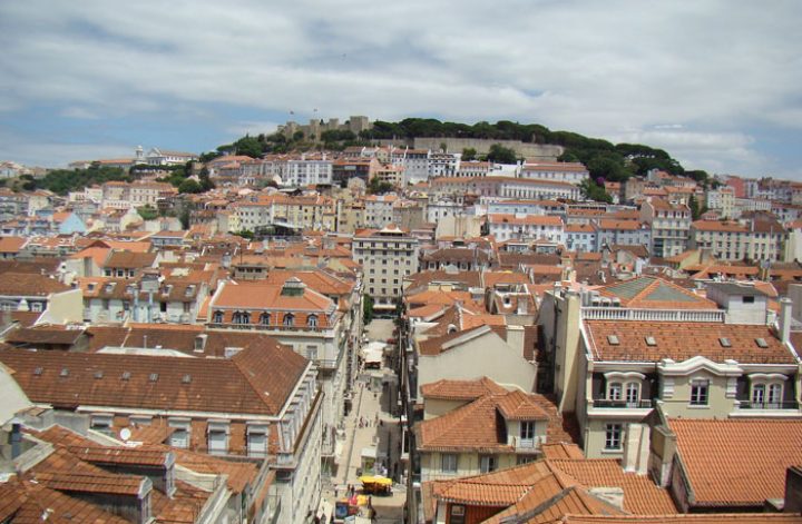 view from the elevator Santa Justa - Lisbon